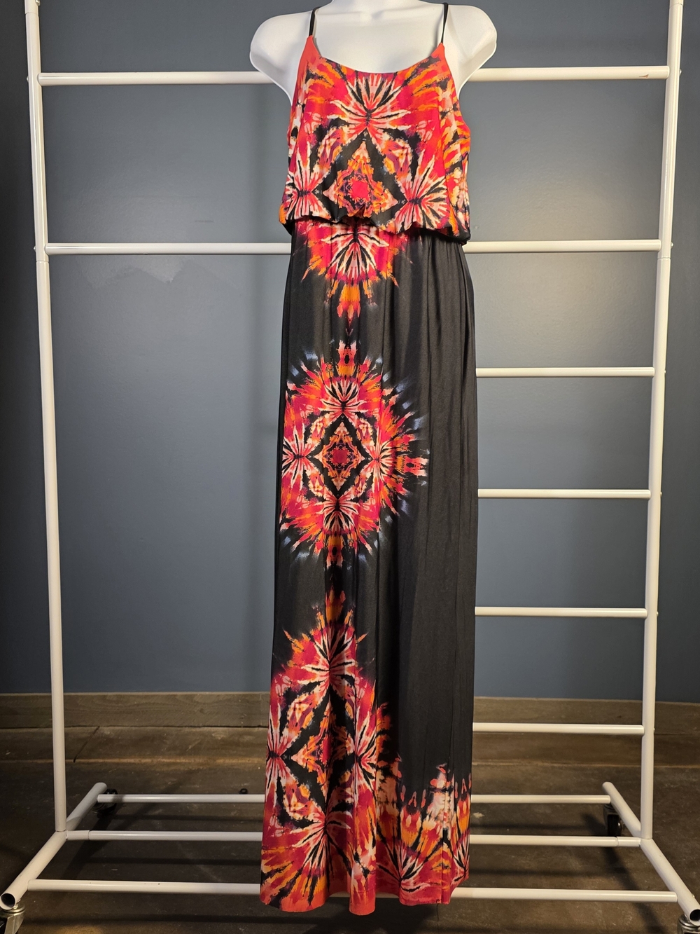 Bailey Blue Black Floral Maxi Dress